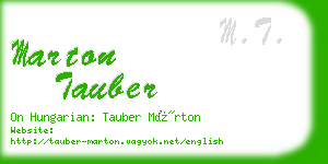 marton tauber business card